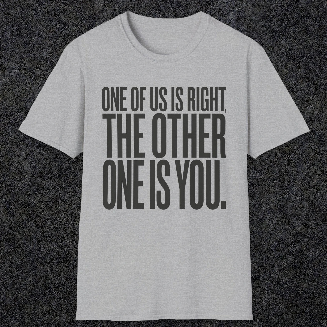 0433 One Of Us Is Right. The Other One Is You | Funny Dad T-Shirt | RustyDad