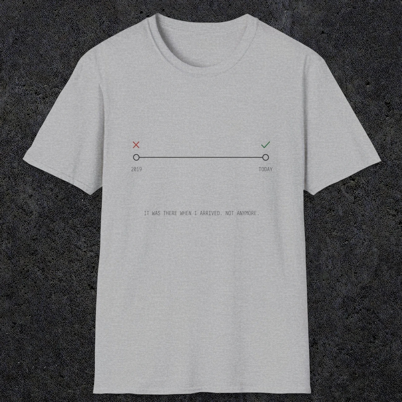 0128 It Was There When I Arrived Not Anymore | Funny Dad T-Shirt | RustyDad