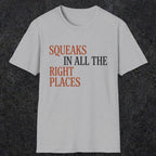 0044 Squeaks in all the right places | Funny Dad T-Shirt | RustyDad