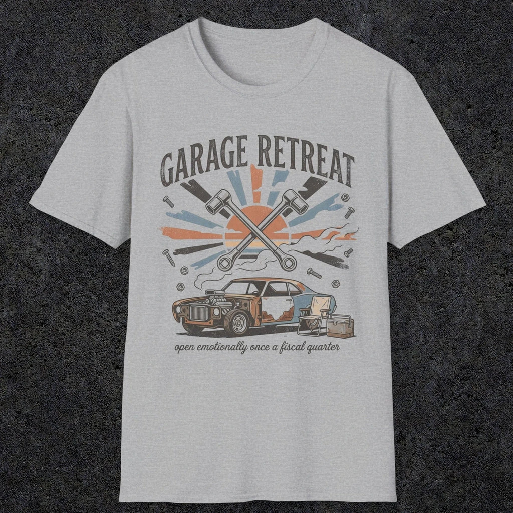 010 Garage Retreat | Funny Dad T-Shirt | RustyDad