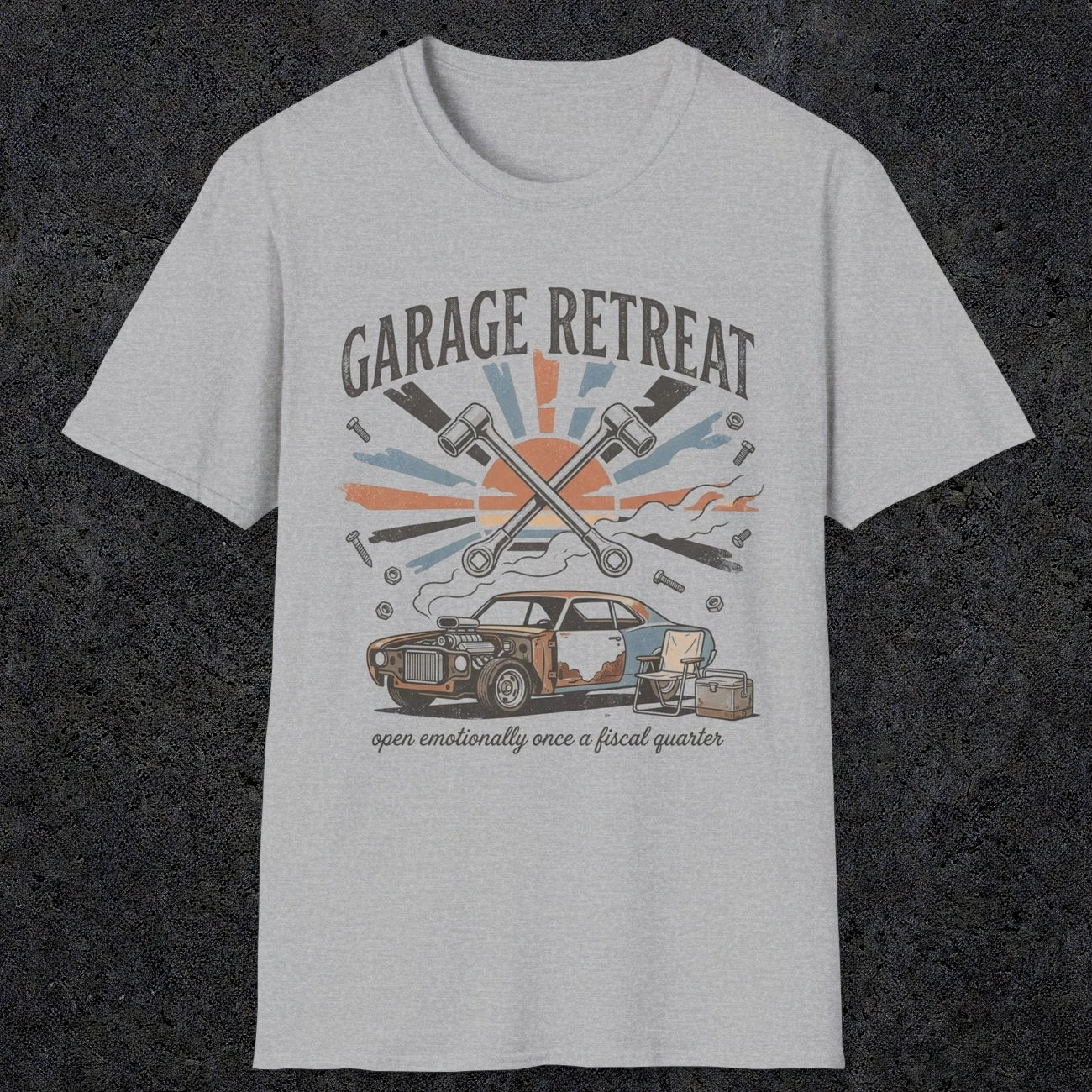 010 Garage Retreat | Funny Dad T-Shirt | RustyDad