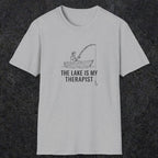 053 The lake is my therapist | Funny Dad T-Shirt | RustyDad