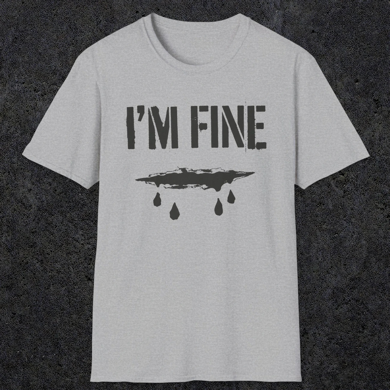 0490 I'M Fine | Funny Dad T-Shirt | RustyDad