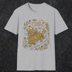 009 Steady counts, fast already left anyway | Funny Dad T-Shirt | RustyDad
