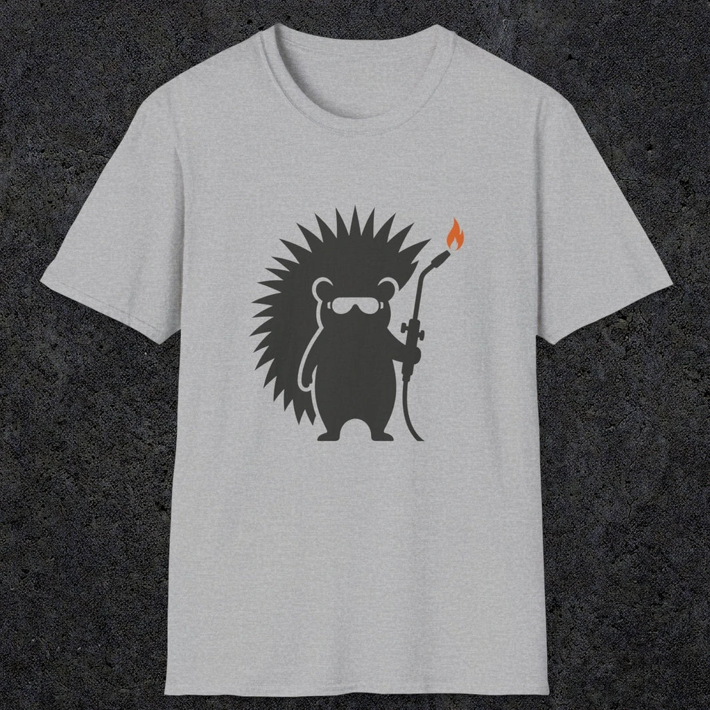 0631 Hedgehog Welder | Funny Dad T-Shirt | RustyDad