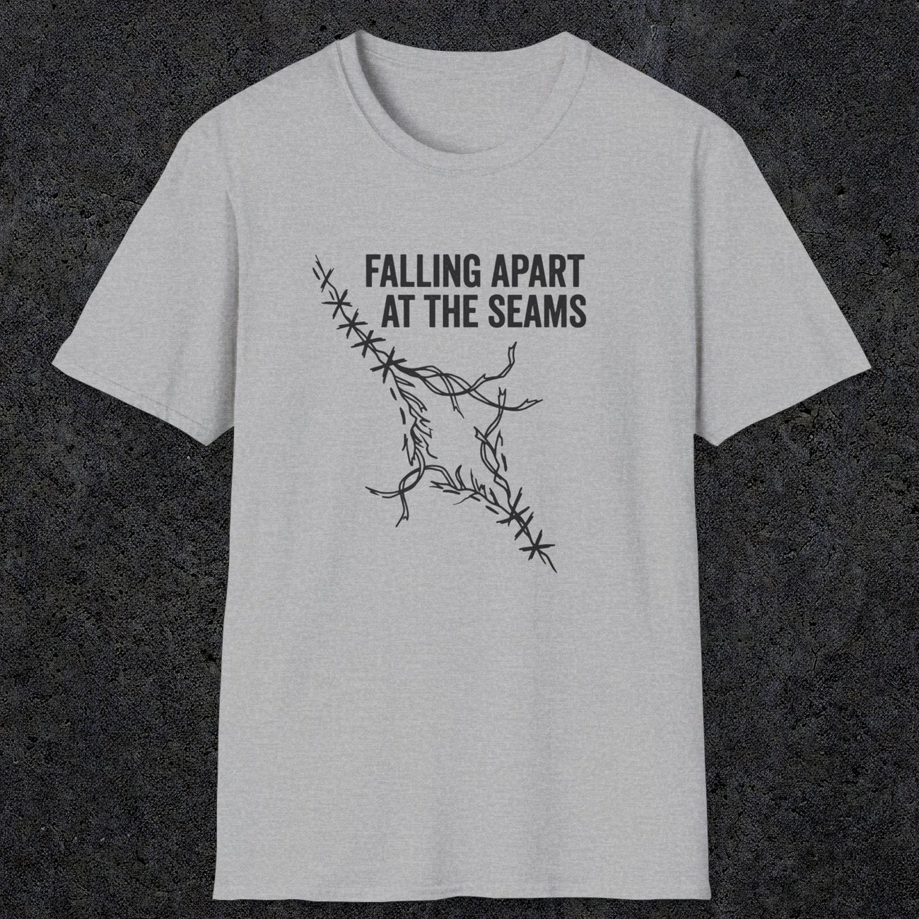 058 Falling apart at the seams | Funny Dad T-Shirt | RustyDad