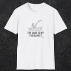 053 The lake is my therapist | Funny Dad T-Shirt | RustyDad