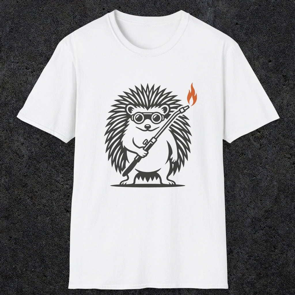0629 Hedgehog Welder | Funny Dad T-Shirt | RustyDad