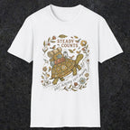 009 Steady counts, fast already left anyway | Funny Dad T-Shirt | RustyDad