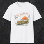 008 Out exploring, mostly parking lots with nice views | Funny Dad T-Shirt | RustyDad