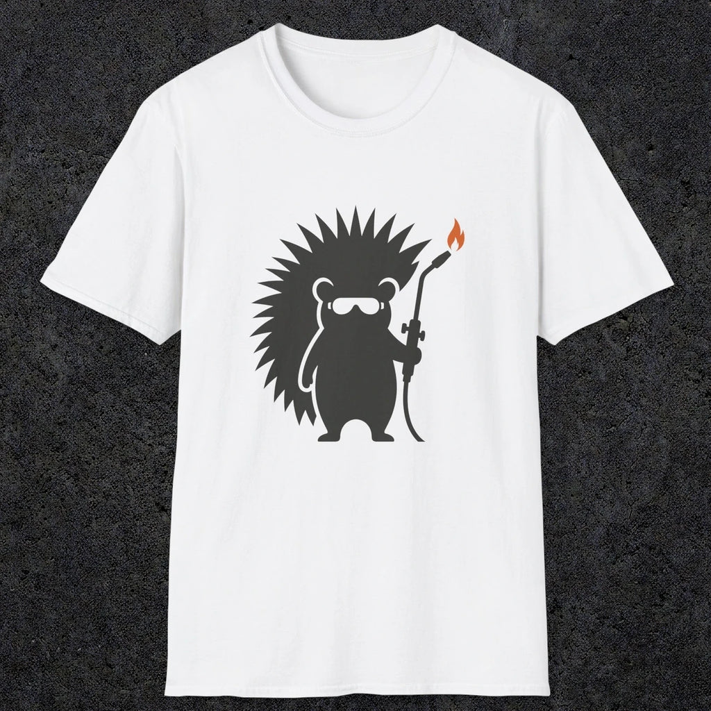0631 Hedgehog Welder | Funny Dad T-Shirt | RustyDad