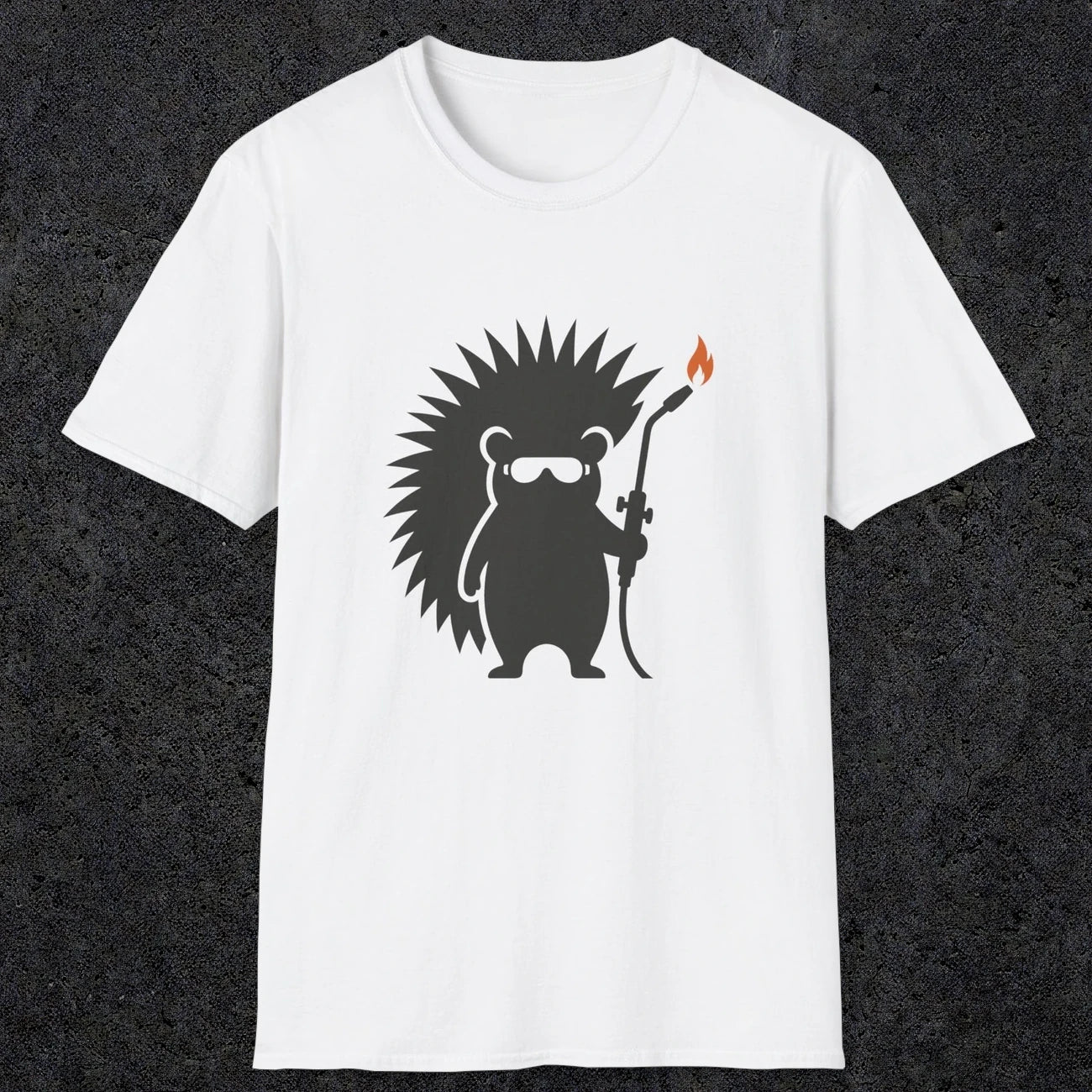 0631 Hedgehog Welder | Funny Dad T-Shirt | RustyDad