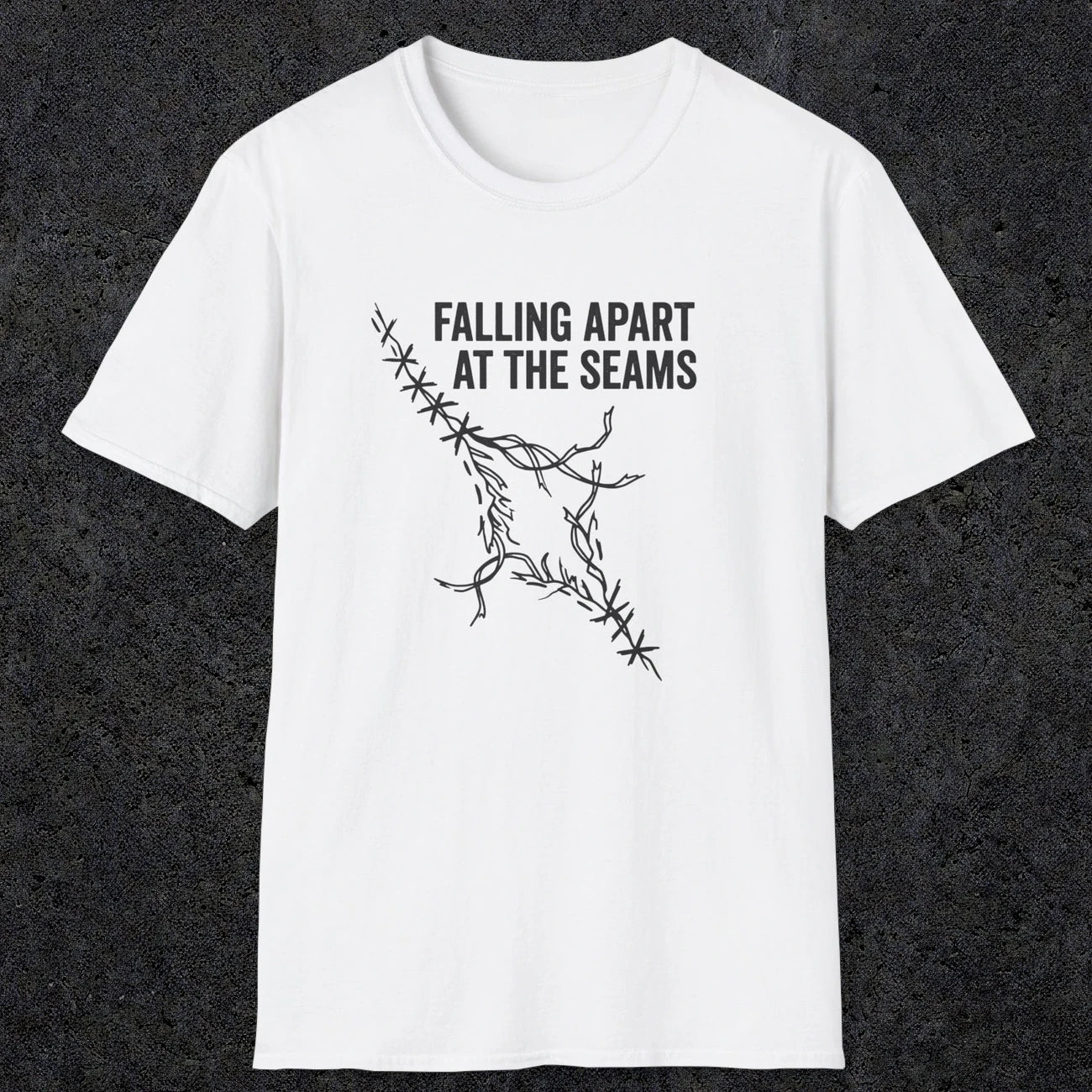 058 Falling apart at the seams | Funny Dad T-Shirt | RustyDad