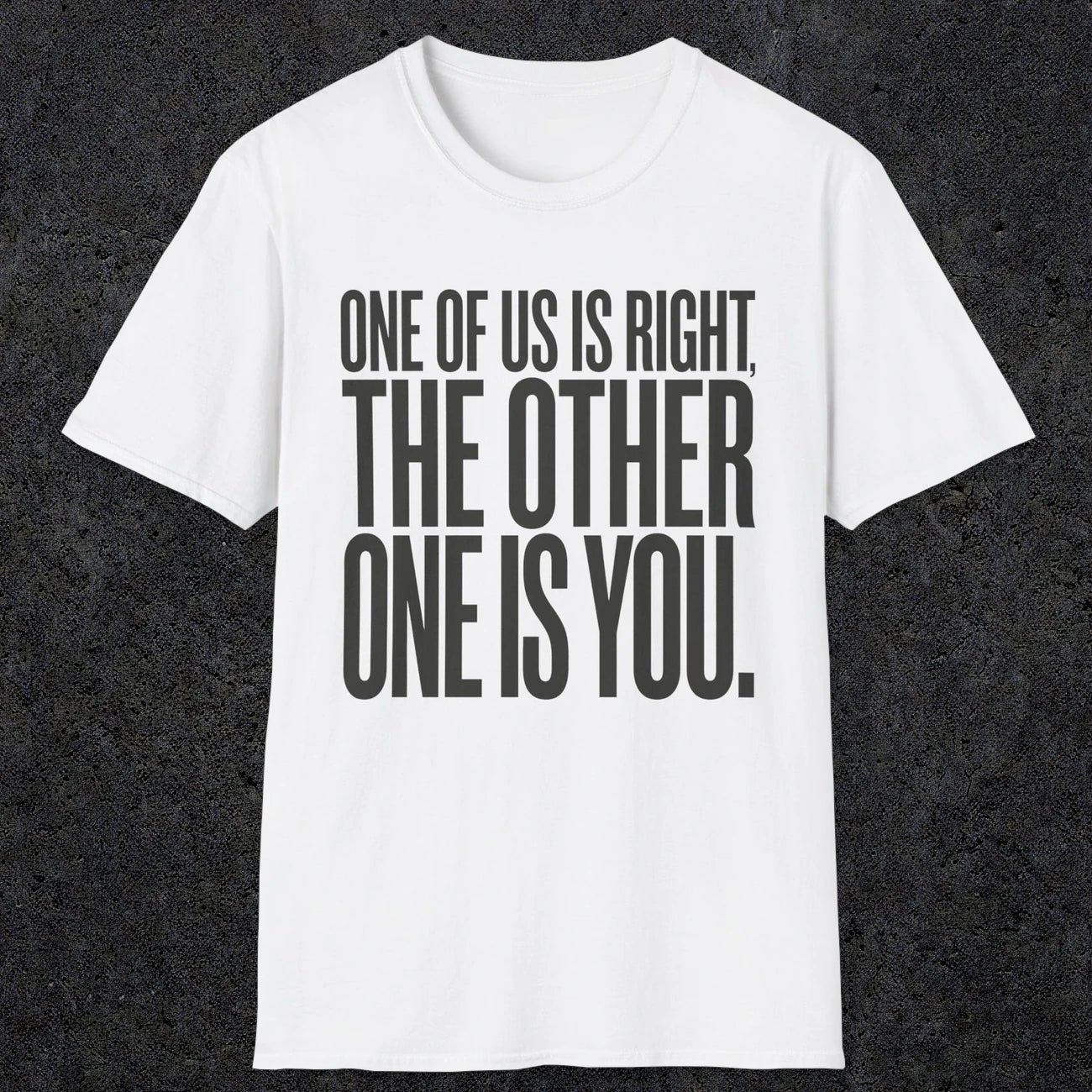 0433 One Of Us Is Right. The Other One Is You | Funny Dad T-Shirt | RustyDad