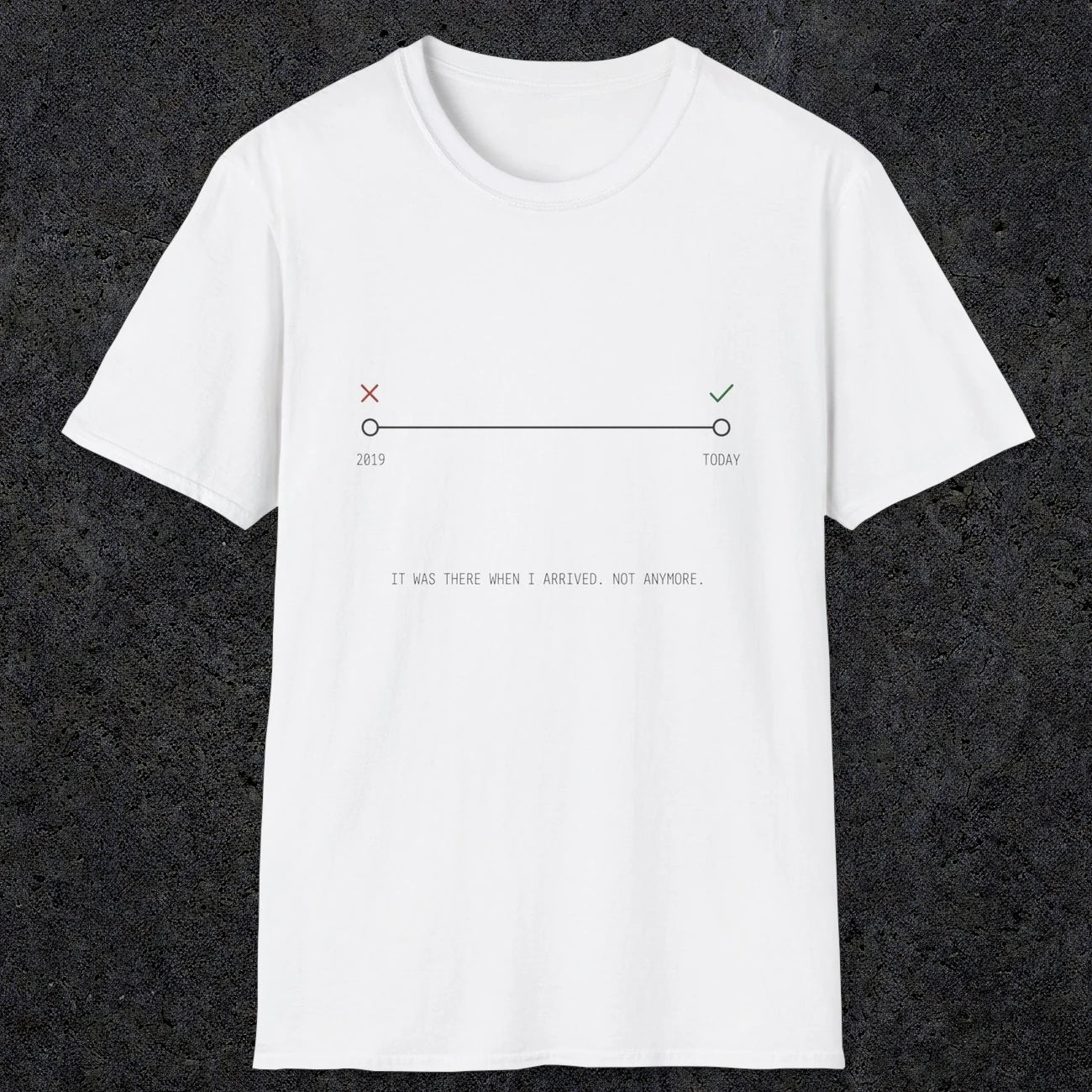 0128 It Was There When I Arrived Not Anymore | Funny Dad T-Shirt | RustyDad