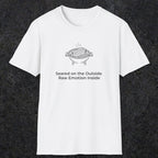 084 Seared on the outside raw emotion inside | Funny Dad T-Shirt | RustyDad