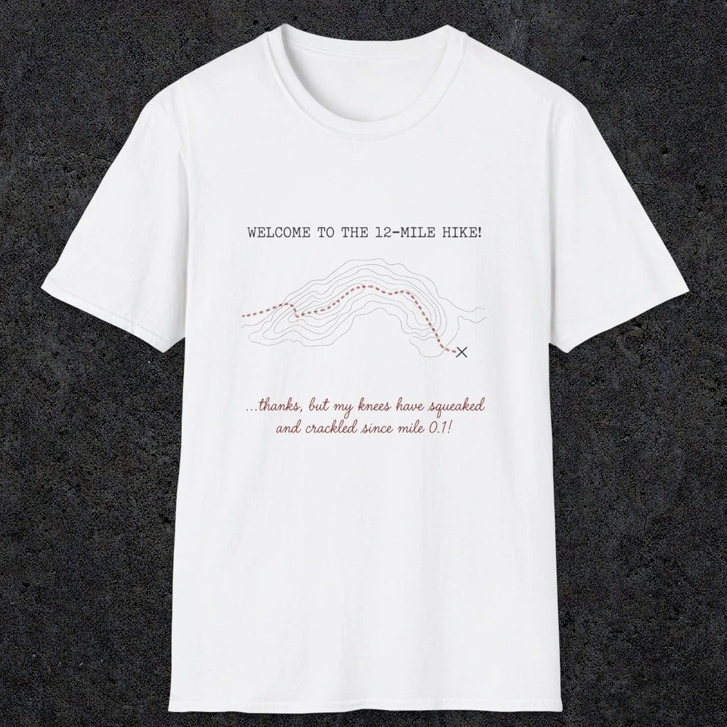 0117 Welcome to the 12-mile hike ..thanks but my knees have squeaked and crackled since mile 0.1 | Funny Dad T-Shirt | RustyDad
