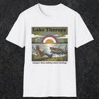 002 Lake therapy, cheaper than talking about feelings | Funny Dad T-Shirt | RustyDad