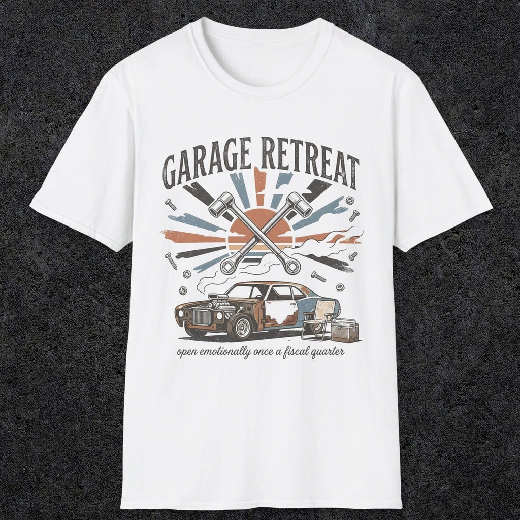 010 Garage Retreat | Funny Dad T-Shirt | RustyDad