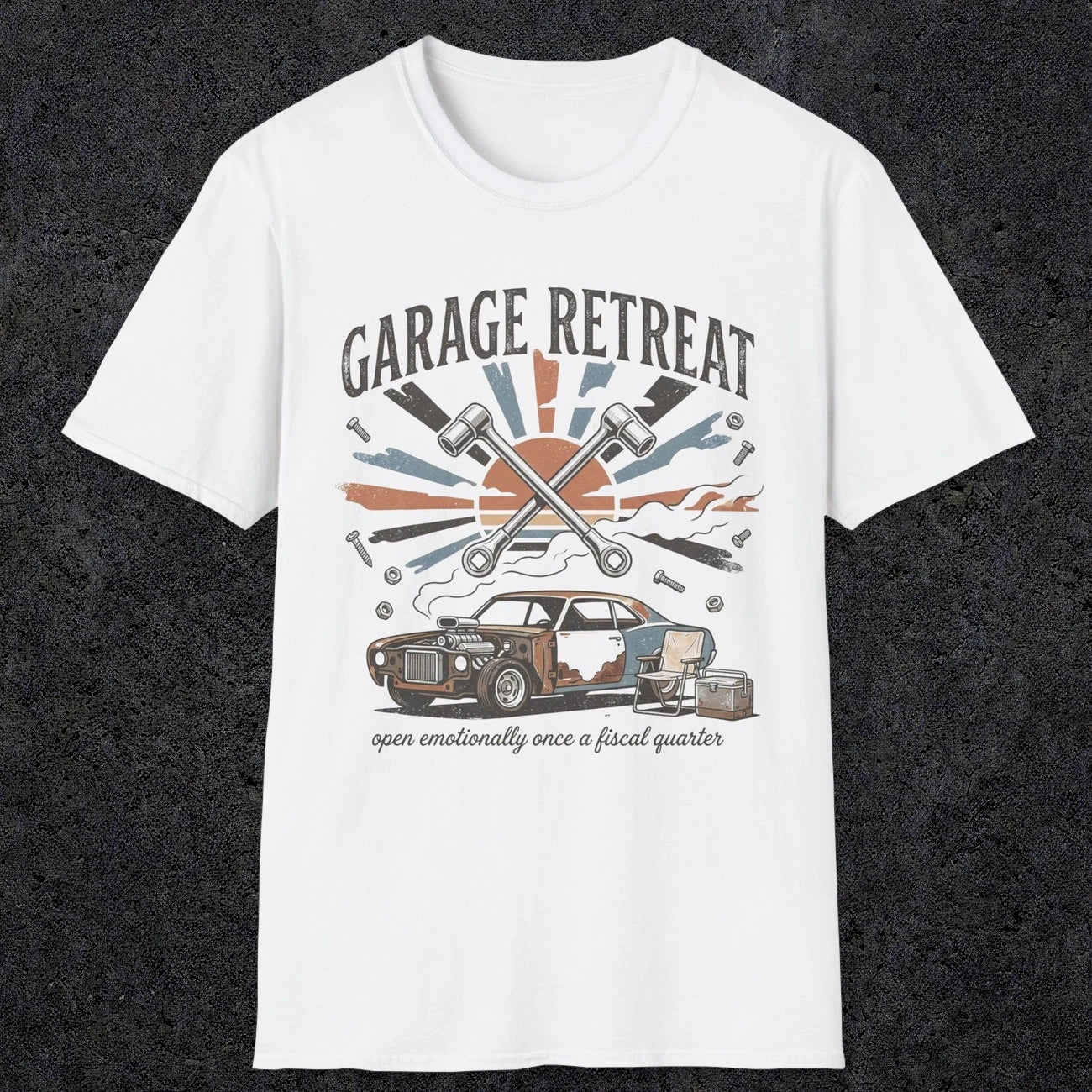 010 Garage Retreat | Funny Dad T-Shirt | RustyDad