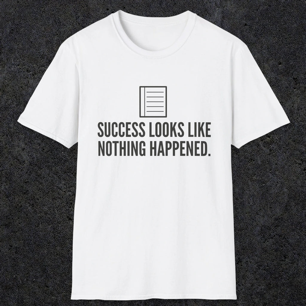 0107 Success Looks Like Nothing Happened | Funny Dad T-Shirt | RustyDad