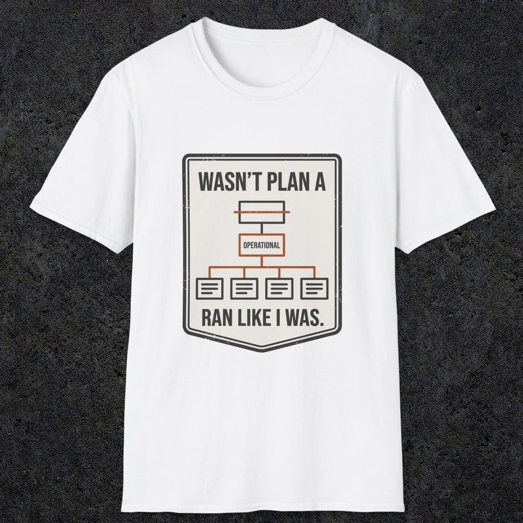 0097 Wasnt Plan A Ran Like I Was | Funny Dad T-Shirt | RustyDad